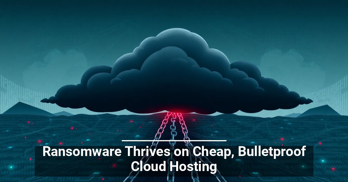 Ransomware Thrives on Cheap, Bulletproof Cloud Hosting